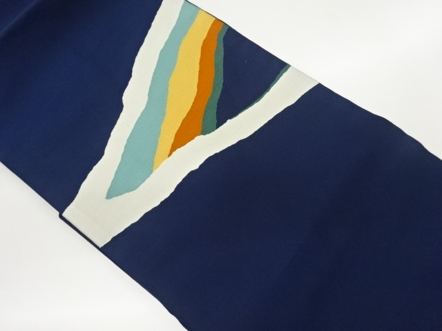 リサイクル　抽象模様織出し名古屋帯